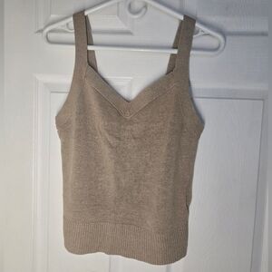 Banana Republic Taupe Knit V-Neck Camisole